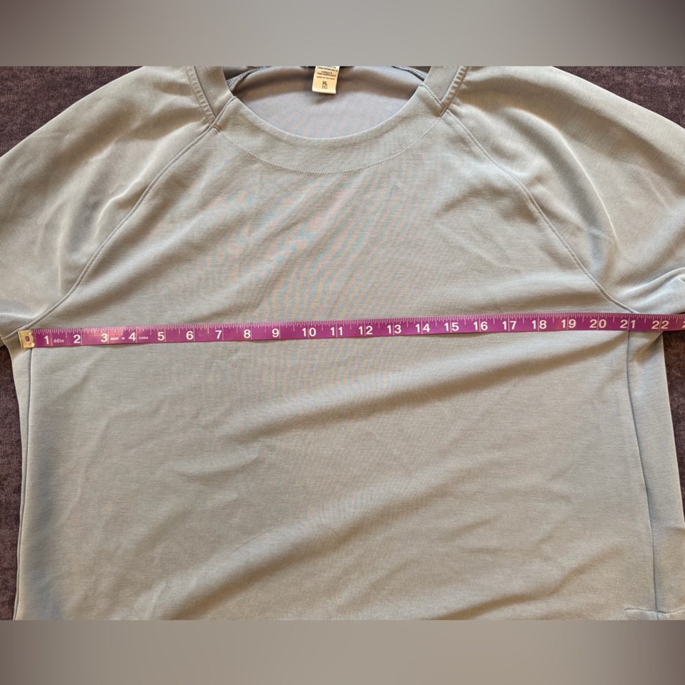 Athleta Seasoft crewneck sweatshirt pullover gray cosmos XL Athleisure travel - Picture 10 of 11